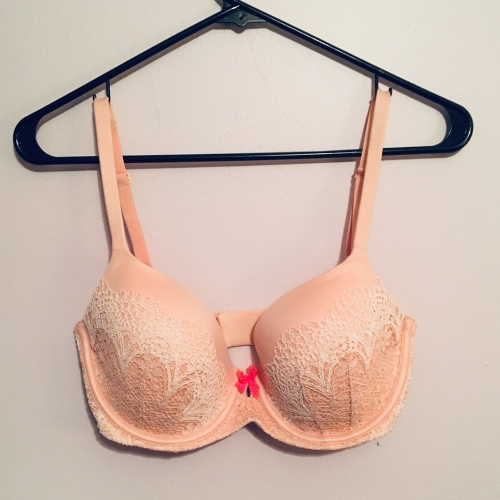 Peach Lace Bra